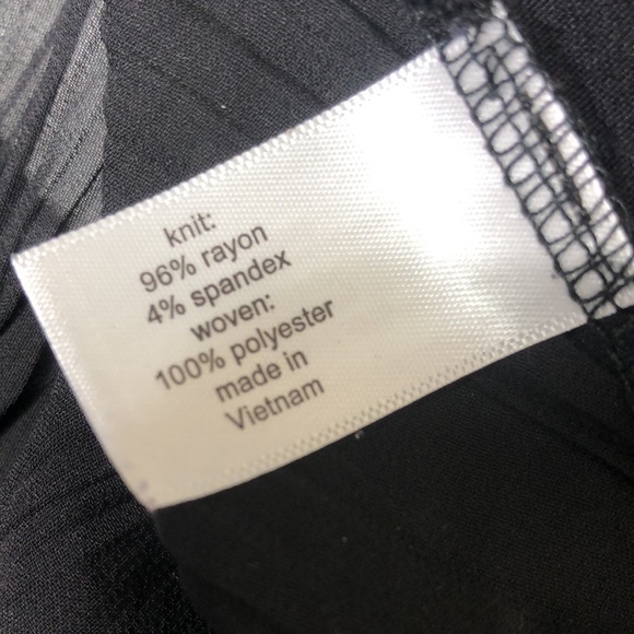 Lane Bryant blouse black with sheer back - Picture 6 of 7